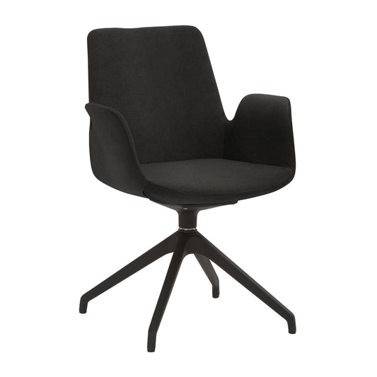 Myhelios Waiting Room Chair With Black 5-Legged Base 