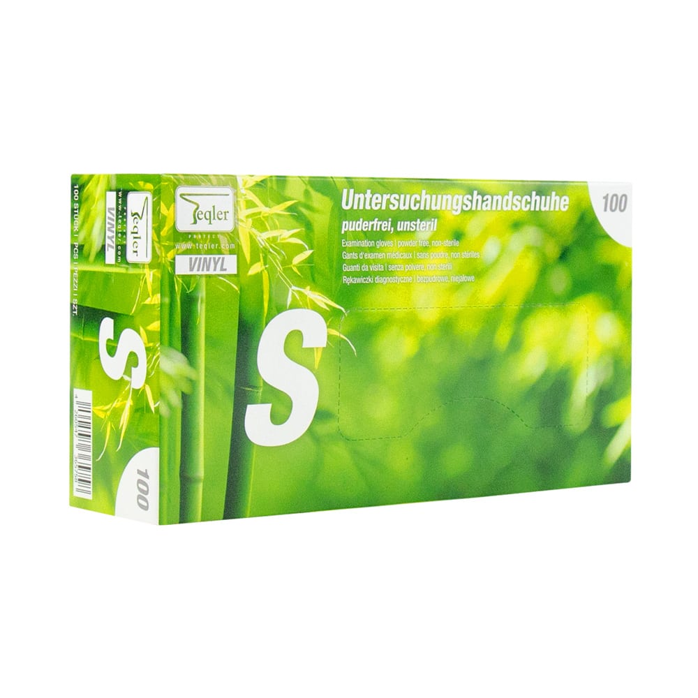 Powder Free Vinyl Gloves From Teqler Conforming With En455   5 Year Shelf-Life