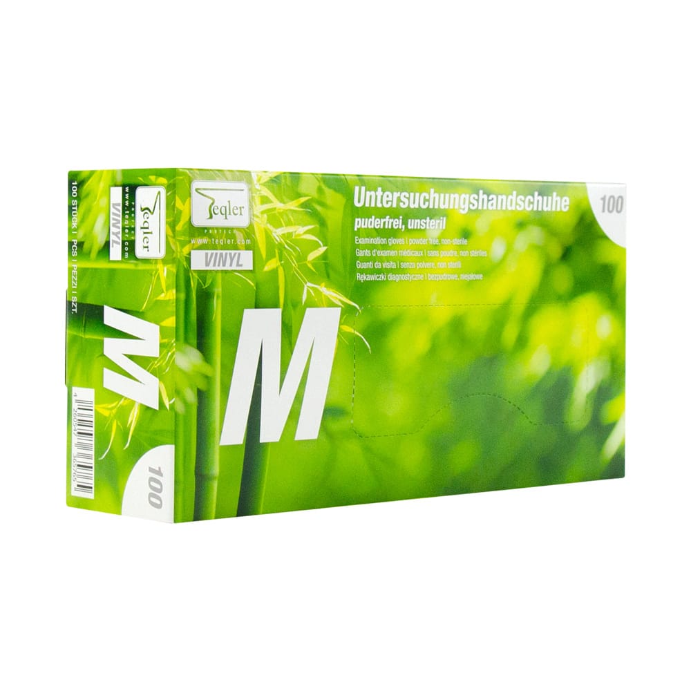 Powder Free Vinyl Gloves From Teqler Conforming With En455   5 Year Shelf-Life