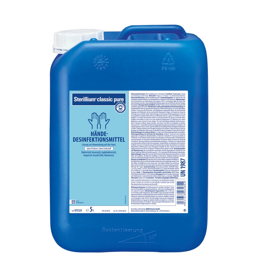 Sterillium Classic Pure Hand Disinfectant With High Remanence Effect