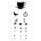 Eye Chart Made Of Washable Plastic   Dimensions 29.5 X 49 Cm