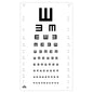 Eye Chart Made Of Washable Plastic   Dimensions 29.5 X 49 Cm