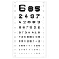 Eye Chart Made Of Washable Plastic   Dimensions 29.5 X 49 Cm