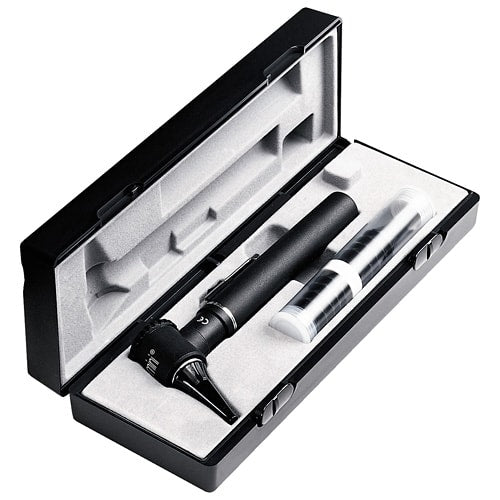 Ri-Mini F.O. Otoscope Set   Consisting Of Instrument Head   Handle   Ear Specula And Case