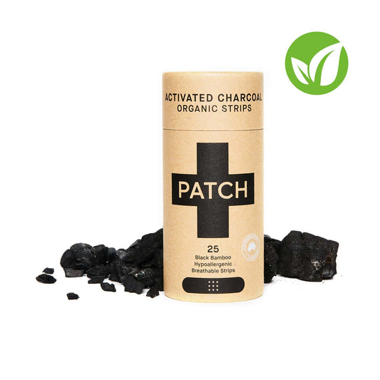 Plastic-free_bamboo_plasters_with_activated_charcoal_for_treating_contaminated_wounds