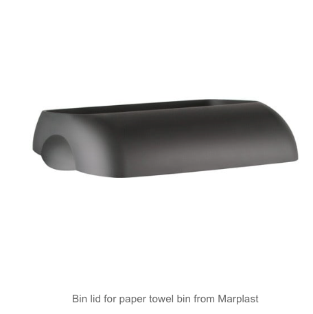 Waste Bin Lid for Paper Towel Bin | black - EconoMed