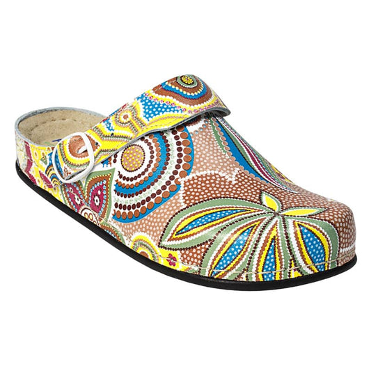 Awc «Flower» Ladies' Clogs With Adjustable Fold Down Heel Strap