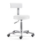 Swivel Stool With Backrest | Comfortably Upholstered   Height Adjustable   With Chrome Base And Castors
