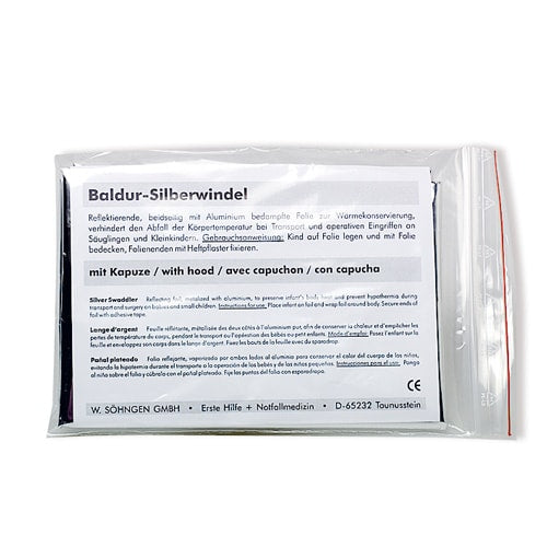 Baldur Silver Swaddler To Conserve Body Heat In Infants And Small Children