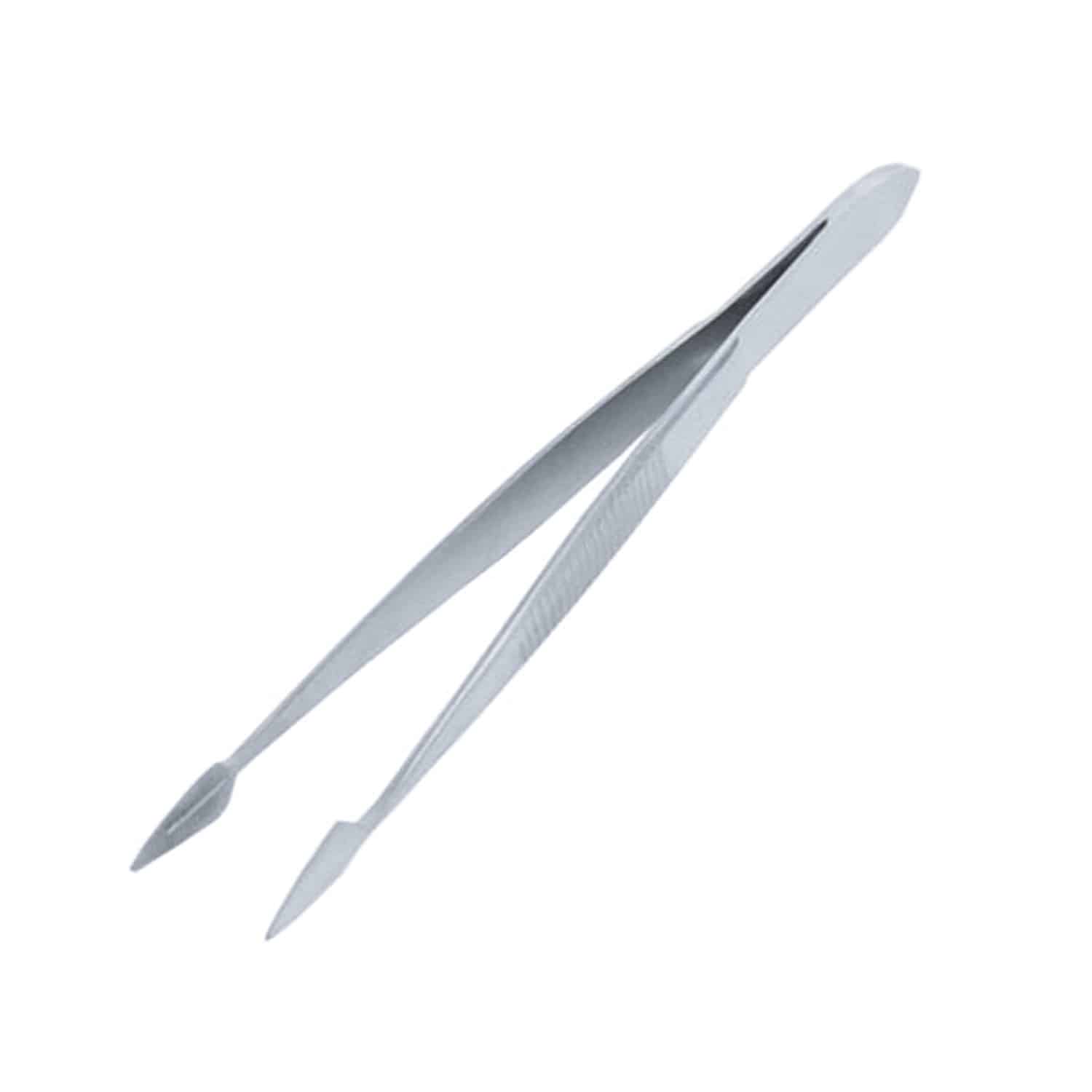 A1-Rostfrei P34 Straight Tweezers - Silver, 11.5cm (4.5") - After Hunter